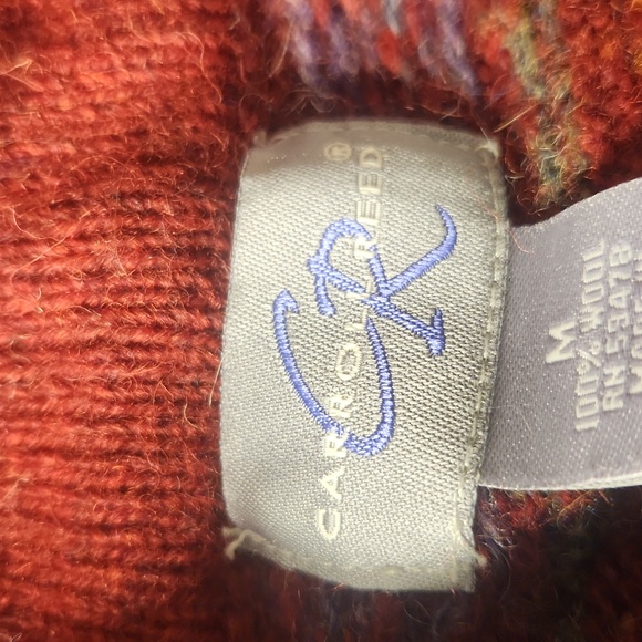 Vintage Carroll Reed Nordic Toggle button-down chunky cardigan sweater - Picture 8 of 11